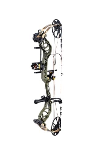 Bear Archery Legit MAXX Ready to Hunt Compound Bow Package with IMS Rest and Picatinny Sight Mounts, 10-70 lb Draw Weight, 14-13" Length