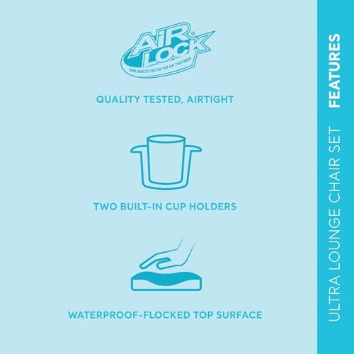 Intex Inflatable Ultra Lounge Chair With Cup Holder And Ottoman Set (4 Pack)
