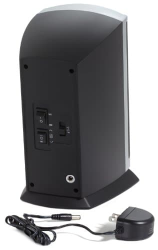 Diplomat Double Metallic Silver / Black Watch Winder with Built In IC Timer