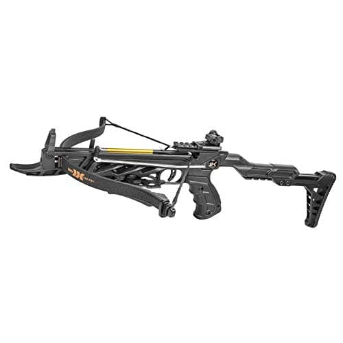 Bear X Desire XL Pistol Hunting Crossbow, Self-Cocking, Adjustable Stock up to 2.5", Compact Design, Includes 3 Premium Bolts, Dependable Accuracy