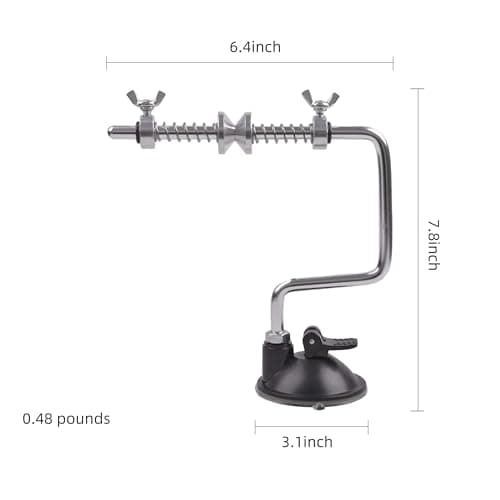 Fishing Line Spooler – Portable Table Mounted Reel Spooler for Spinning & Baitcasting Reels – Adjustable to Fit Multiple Size Spools-Fishing Line Remover Gifts for Men (Clips and Suction Cups)