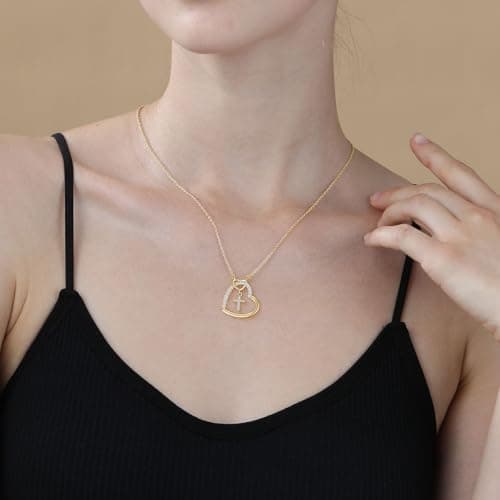 Happy 6th 7th 8th 9th 10th 11th 12th 13th Birthday Necklace Gifts for Girls, 14K Gold Plated Necklace Religious Christian Jewelry for Her 16+3 Inches