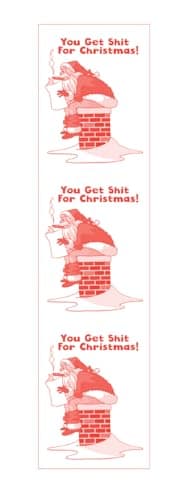 Dirty-Santa-Christmas-Toilet-Paper-Roll You Get Shit for Christmas Secret Santa Stocking Stuffer, Adult Funny White Elephant Gag Gift Shart Wipes
