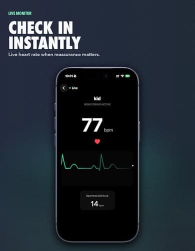 Non-Wearable Contactless Sleep Tracker & Sleep Monitor Device for Adults and Kids | No Subscription, Heart Rate, Breathing & Sleep Stage, Real-Time Monitoring, Smart Alarm