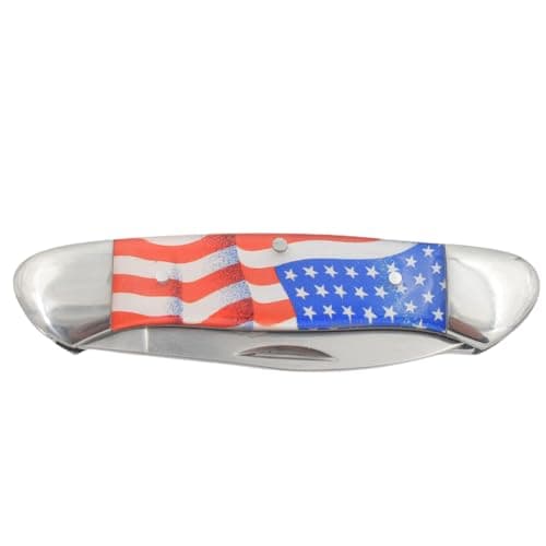 Blade Manual Folding Split Joint Outdoor Hunting EDC Camping Canoe Knife (USA Flag)