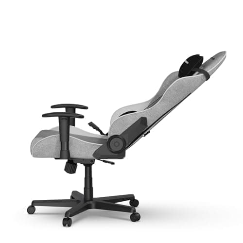 DXRacer Formula L Ergonomic Gaming Chair for Adults, Reclining Video Office Computer Gamer Chair with Lumbar Support and Headrest (Water-Resistant Fabric, Gray White)