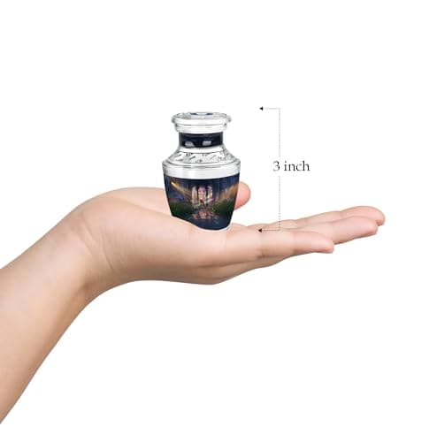 Dragonfly Memorial Keepsake Cremation Urns for Human Ashes for Men - Black Funeral Memorial Urn Small - Miniature Burial Ash Holders - Remembrance Gift for Loss of Mom & Dad (3 Inch) B0FBW9W8WP