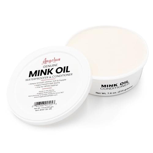 Angelus Mink Oil for Leather Boots 7.6oz | All-Natural Leather Conditioner, Cleaner, Waterproof, Soften, & Restore - Made in USA