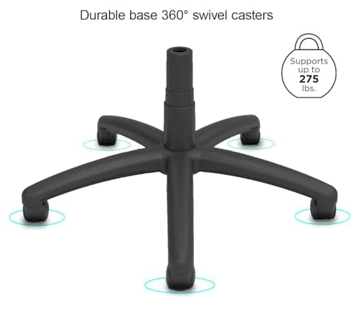 Staples Carder Ergonomic Task Chair, Mesh, Ergonomic, Lumbar Support, Adjustable Height, Black