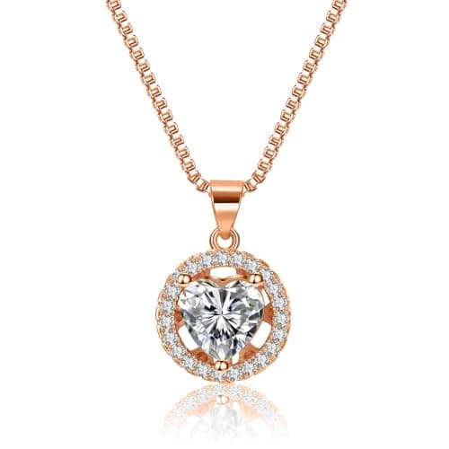 Watches Sets for Women, Rose Gold Watch Set Necklace Earring Bracelet 4 Pieces Jewelry Set for Mom Wife Girlfriend