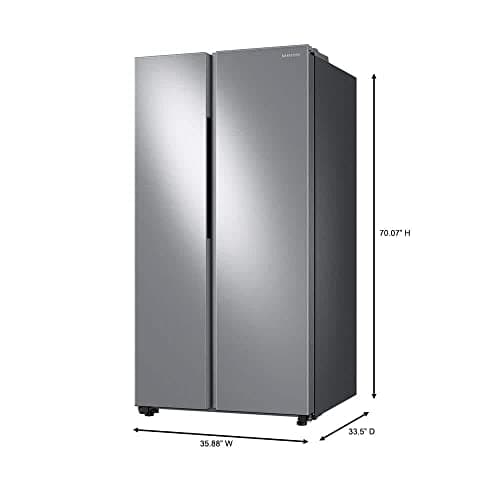 Samsung 28 cu. ft. Smart Side-by-Side Refrigerator with Large Capacity, Stainless Steel, RS28A500ASR/AA
