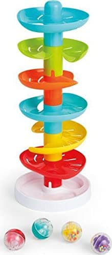 Drop a ball & watch it spiral, whirl & pop out below - visual tracking & motor practice on joyful repeat, Ages 9-24 Months Kidoozie - Whirl 'N Go Ball Tower - Toddler Ball Drop Toy B0843HW6C9