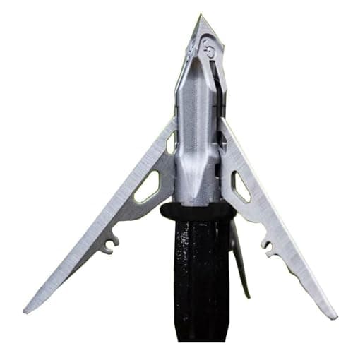 G5 Megameat 3-Blade Expandable Broadheads | 3-Pack | 100/125 Grains | Razor Sharp 2" Cutting Diameter Mechanical Blades | Screw in | Compound & Recurve Compatible | 1 BMP Practice Tip Included