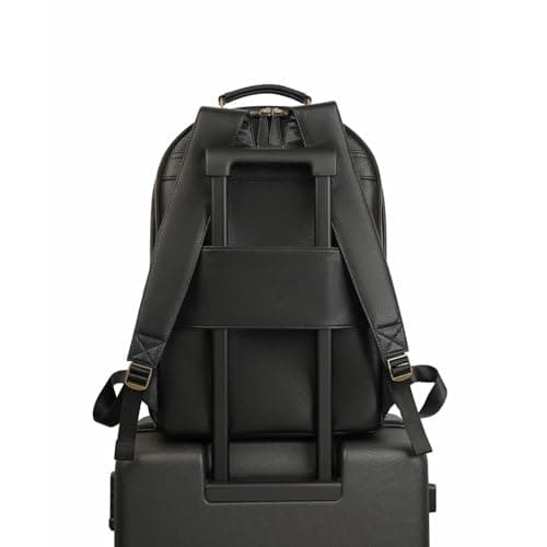 Divvia Camera Backpack Classic PU Leather with 15 Inch Laptop Compartment, Professional Camera Bag for Photographers for DSLR Large 20L