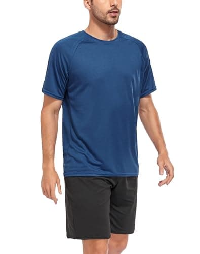 5 Pack Mesh Workout Shirts for Men Dry Fit Gym Shirts Quick Dry Athletic Short Sleeve T-Shirt Moisture Wicking