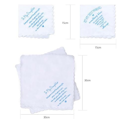 MKISHINE Something Blue for Bride Gift for Bride from Maid of Honor Best Friend Wedding Gift to Bride from Bridesmaid Bridal Blue Handkerchief, Something Blue Angel Gift, Bridal Shower Gift