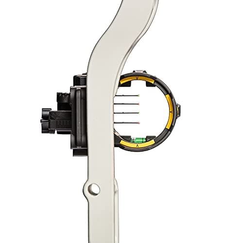 Trophy Ridge React H4 Bow Sight - 4 Pin Sight, Tool Less Windage and Elevation Adustability, 2nd Axis Leveling, Adjustable Click Light