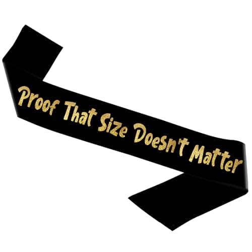 Size Doesnt Matter Groom Sash - Bachelor Party Supplies, Favors, Games and Decorations