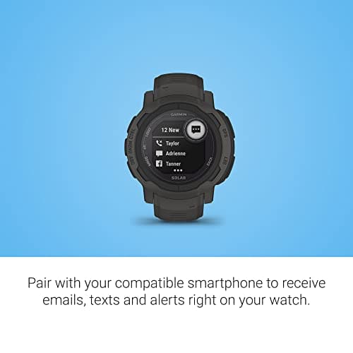 Garmin Garmin Instinct 2 Solar, Smaller-Sized Rugged Outdoor Watch with GPS, with Solar Charging Capabilities, Built for All Elements, Multi-GNSS Support, Tracback Routing and More, Graphite