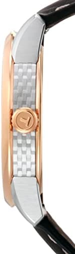 Tissot Mens Luxury 316L Stainless Steel case with Rose Gold PVD Coating Automatic Watch, Brown, Leather, 22 (T0864072606700)