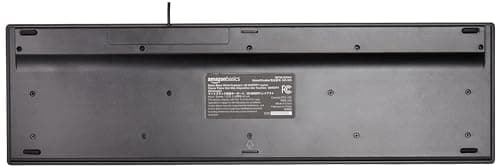 Amazon Basics Wired QWERTY Keyboard, Full-Sized, Black