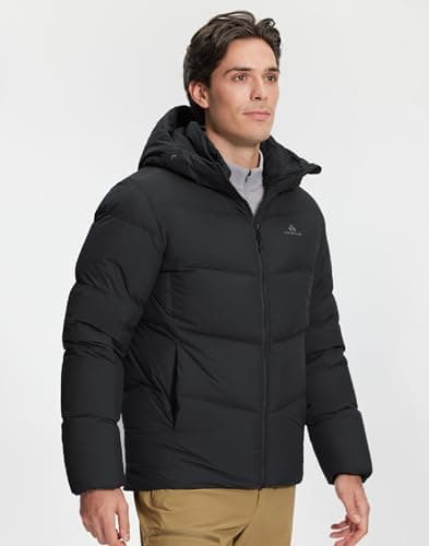 Pioneer Camp Men's Down Jacket 700 Fill Winter Insulated Puffer Jackets Water-repellent Warm Puffy Coat with Hood