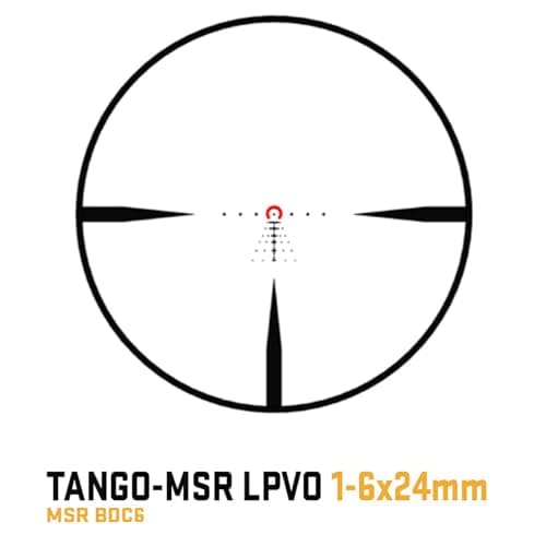 SIG SAUER Tango-MSR LPVO 1-6x24mm Waterproof Fogproof Rugged Tactical Hunting Rifle Scope | Second Focal Plane/SFP/F2 | Includes Alpha-MSR Aluminum Mount, Flip-Back Lens Covers