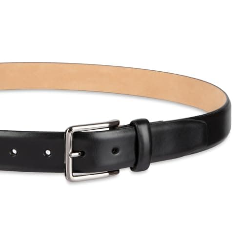 Haggar mens Leather Dress Belt for Suits and Pants - Classic, Formal, Business, Work