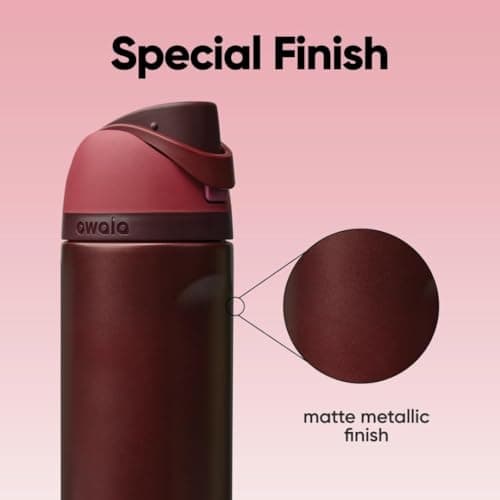 Owala FreeSip Stainless Steel Water Bottle 24 oz Black Cherry B0FJN3BTPV