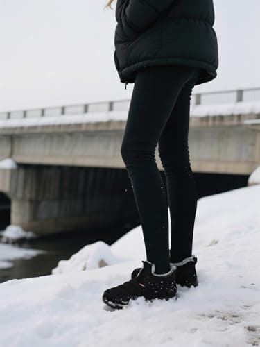 SHIBEVER Womens Winter Snow Boots: Women Ankle Booties Warm Fur Lined Waterproof Insulated Slip On Outdoor Shoes