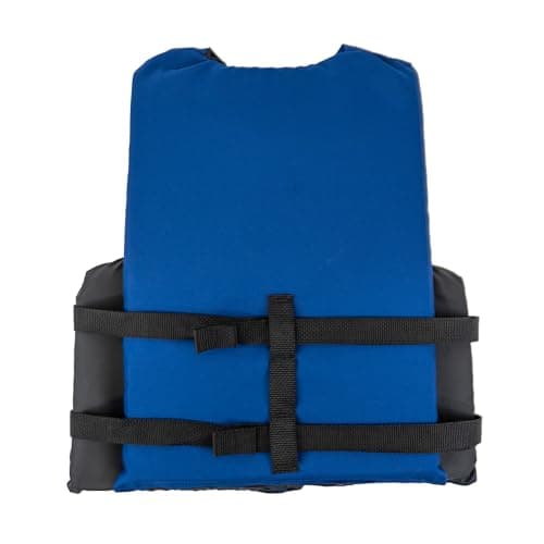 Overton's Universal Adult Life Jacket - Pack of 4, Nylon Shell with Closed-Cell Foam, Open Sides and Sturdy Belts, USCG Approved Type III, Fits Chest Sizes 30" to 52", Includes Zippered Storage Bag