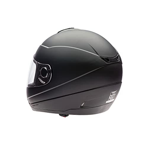 MMG Motorcycle Full Face Helmet DOT Street Legal Comes with Clear Shield and Spare Smoked Shield (MGAH26) (Matte Black, Medium)