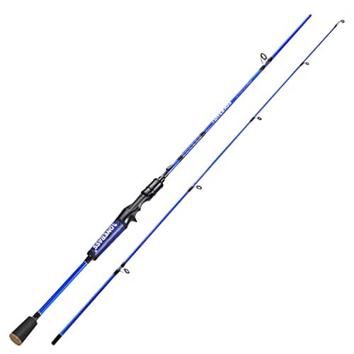 One Bass Fishing Rods,IM7 Graphite Spinning Rod & Casting Rod, 2 Pc Strong Quality Baitcasting Rod with Super Polymer Handle