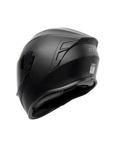 Orthrus Full Face Motorcycle Helmet for Adults Men & Women DOT Approved Motorbike Street Bike Racing Helmets with Tinted & Clear Visors (Matte Black, Large)