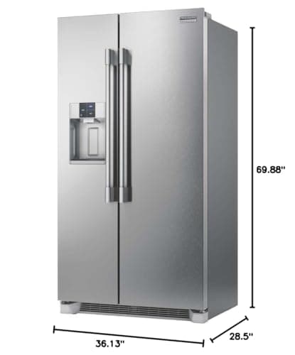Frigidaire Professional 36 in. 22.3 cu. ft. Counter Depth Side-by-Side Refrigerator in Stainless Steel with CrispSeal Technology