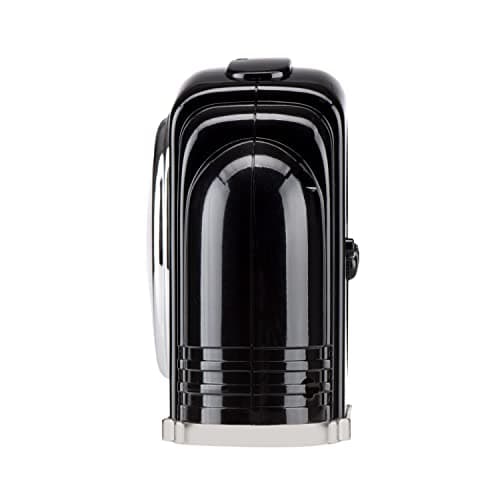 Crosley Vintage Art Deco Analog Alarm Clock, Quiet Ticking, Automatic Dimmable Smart Light, Simple Controls, (Black)