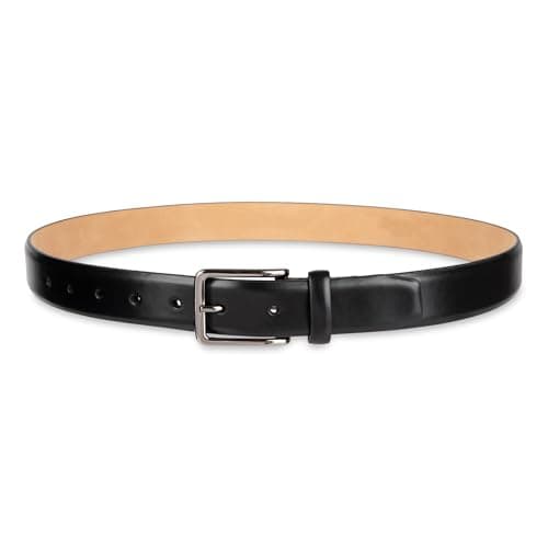 Haggar mens Leather Dress Belt for Suits and Pants - Classic, Formal, Business, Work