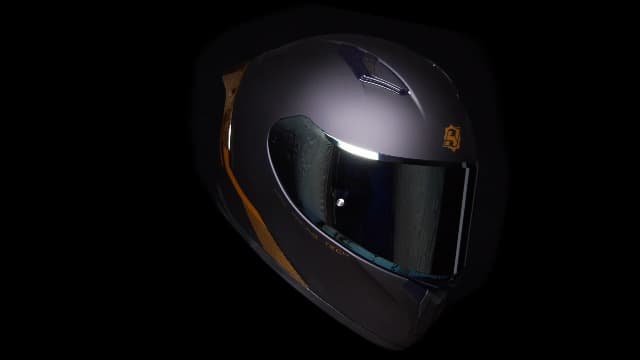 HAX Obsidian Full Face Dual Visor Adult Motorcycle Helmet for Motorbike Street Bike with Pinlock Ready DOT Approved Matte Black Gold L