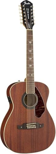 Fender Tim Armstrong Hellcat 12-String Concert Acoustic Guitar, with 2-Year Warranty, Natural, Walnut Fingerboard