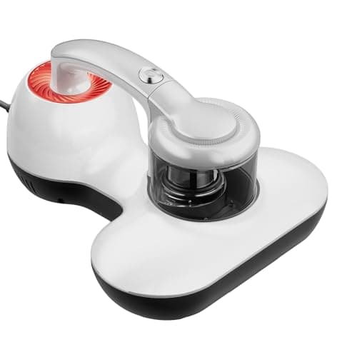 Mattress Vacuum Cleaner, Handheld UV Bed Vacuum Cleaner 16KPa & 12800 Vibrations Per/Min Upgraded Effectively Clean Up Bed, Pillows, Cloth Sofas, Carpets and Ther Fabric Surfaces