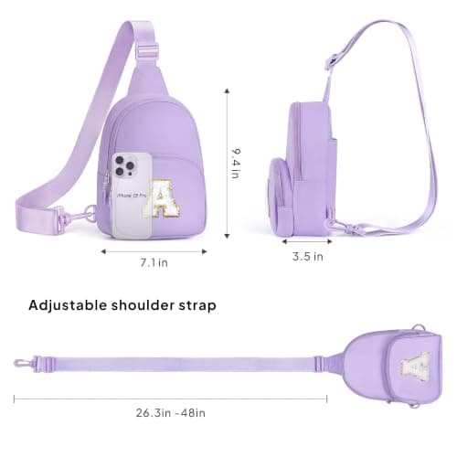 Gifts for Teen Girls Kids, Birthday Gifts for Daughter Sister, Initial Crossbody Bag Sling Bag, Teens Girls Kids Birthday YOOLIFE Teen Girls Kids Gifts for 6 7 8 9 10 11 12 13 Year Old Girl, Pink A B0FNM68MPQ