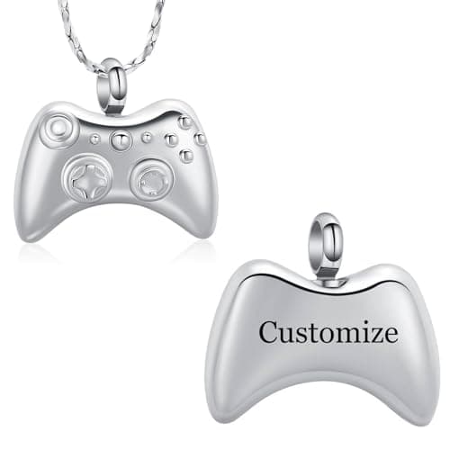 Memorial Pendant, Ashes Necklace of Loved One, Keepsake Gifts for Men Women Imrsanl Game Controller Urn Necklace Cremation Jewelry for Ashes B0CTMCX9JM