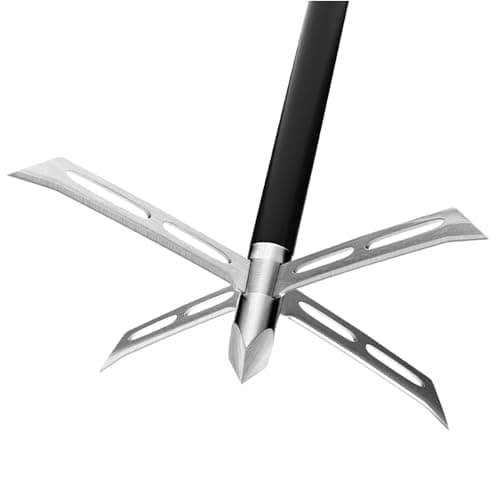 Archery Broadheads, 3PCS 4 Fixed Blade Turkey Hunting Broadheads 200Gr Arrowhead Stainless Steel Bow and Arrow Hunting Tips