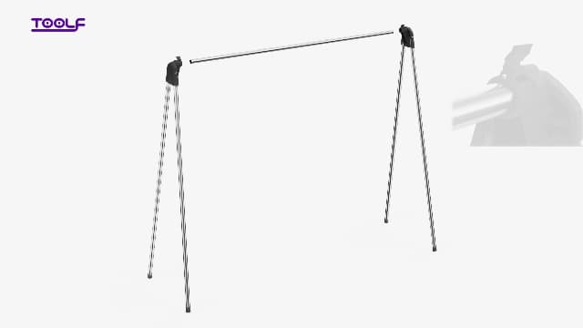 TOOLF Clothes Drying Rack Foldable, Laundry Drying Rack Stainless Steel, Portable Clothes Rack, Drying Rack for Clothing, Indoor Outdoor, Free-Standing, Large Capacity