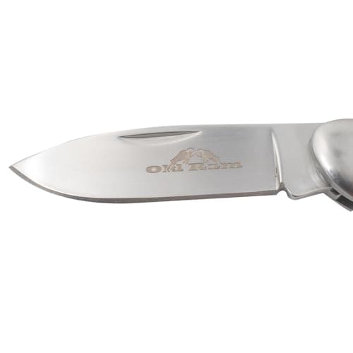 Blade Manual Folding Split Joint Outdoor Hunting EDC Camping Canoe Knife (Brown Wood)