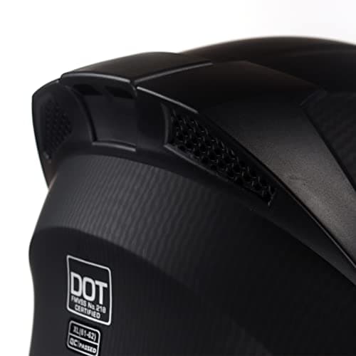 KYPARA Full Face Motorcycle Helmet with Internal Tinted Visor & DOT Approved for Moped ATV Cruiser Scooter (Matt Black, Large)