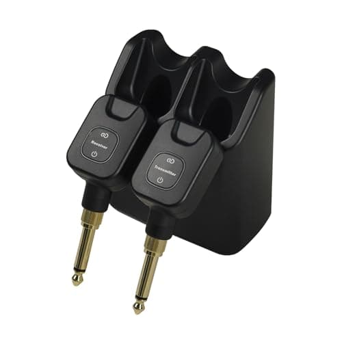 EROK WF-08 5.8GHz Wireless System for Guitar, Bass & Electric Instruments – 4.6ms Ultra-Low Latency, 48K/24bit, 30M Range, with Rechargeable Charging Case (WF-08)