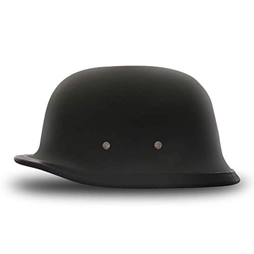 Daytona Helmets German Style Novelty Motorcycle Helmet - Timeless Classic Design, Comfortable Padded Liner, Adjustable Leather Chin Strap- Perfect Biker Accessory for Men & Women