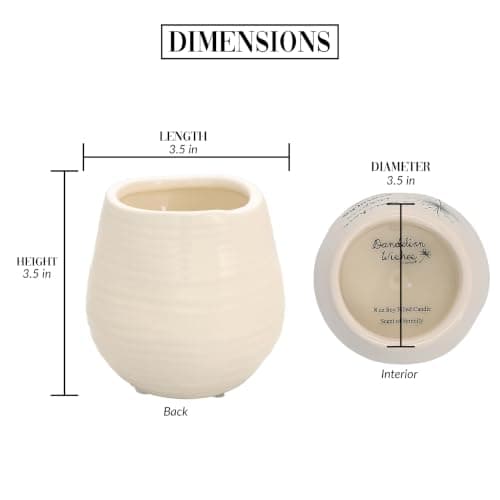 Pavilion Gift Company Never Stop Wishing Happy 40th Birthday - 8 oz Soy Wax Candle with Wick in A Yellow Ceramic Vessel 8 oz-100 Scent: Serenity, 3.5 Inch Tall