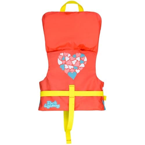 Dark Lightning USCG Approved Infant Life Jacket 0-30 lbs, Toddler Swim Vest and Baby Life Vest for 1-3 Years, 20-30 lbs, Headrest, Leg Strap and Grab Handle